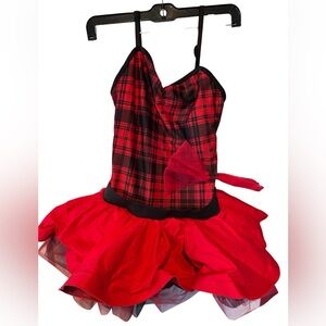 Weissman Kids Red Tutu Dance Outfit Pageant Costume Ballet Girls Size 3t-5t